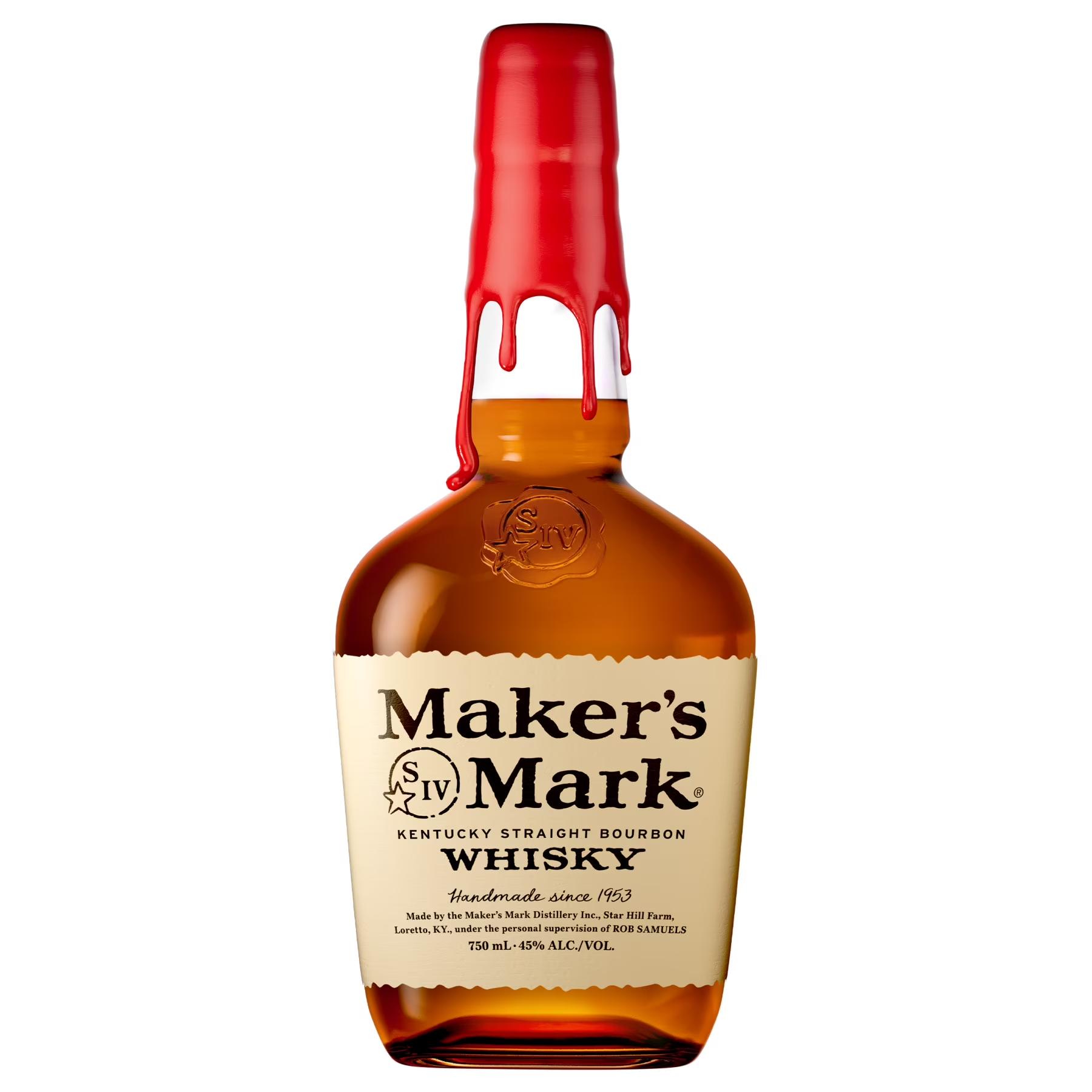 Maker's Mark Kentucky Straight Bourbon Whisky, 750ml
