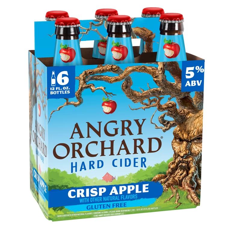Angry Orchard Crisp Apple Hard Cider, 6-pack bottles