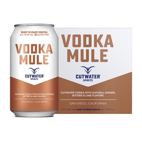 Cutwater Vodka Mule Canned Cocktail, 4-pack cans