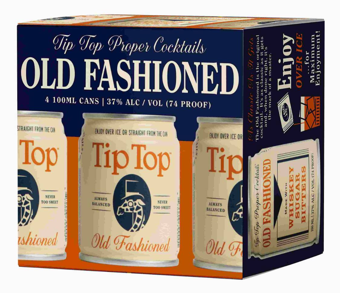 Tip Top Old Fashioned Canned Cocktail, 4-pack cans