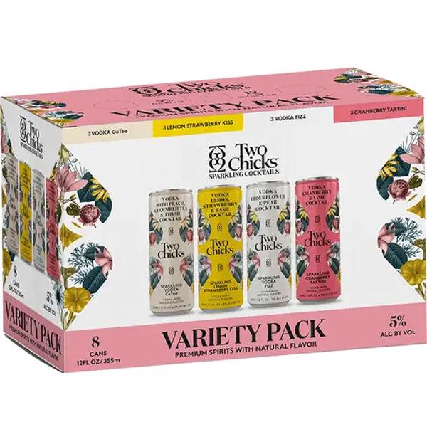 Two Chicks Sparkling Cocktails Variety Pack, 8-pack cans