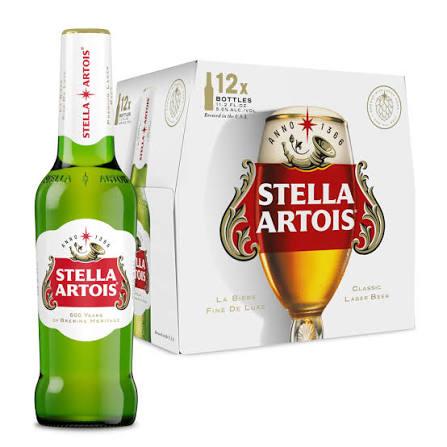 Stella Artois Belgian Lager, 12-pack bottles