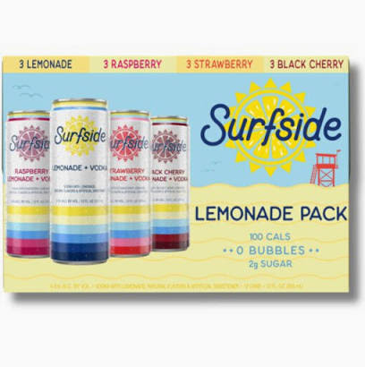 Surfside Lemonade + Vodka Variety Pack, 12-pack cans