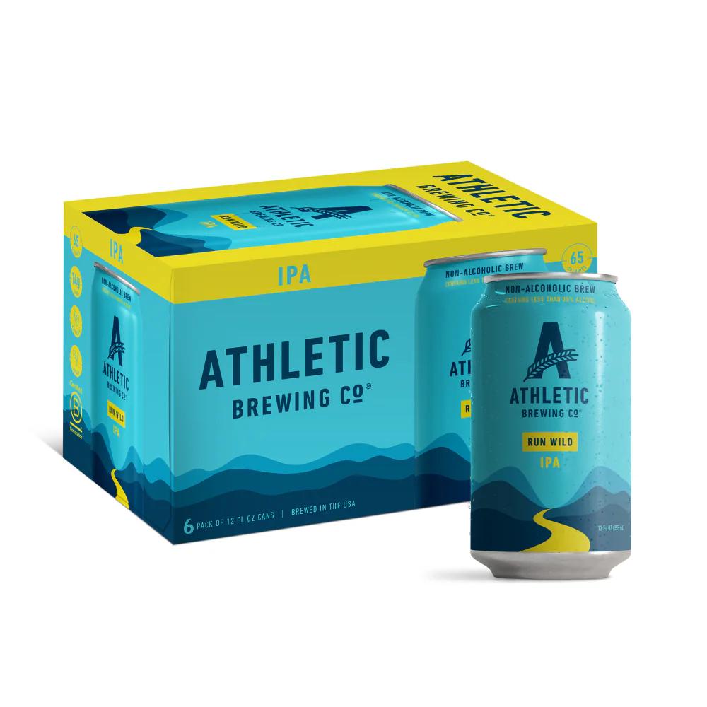 Athletic Brewing Run Wild IPA, non-alcoholic, 6-pack cans