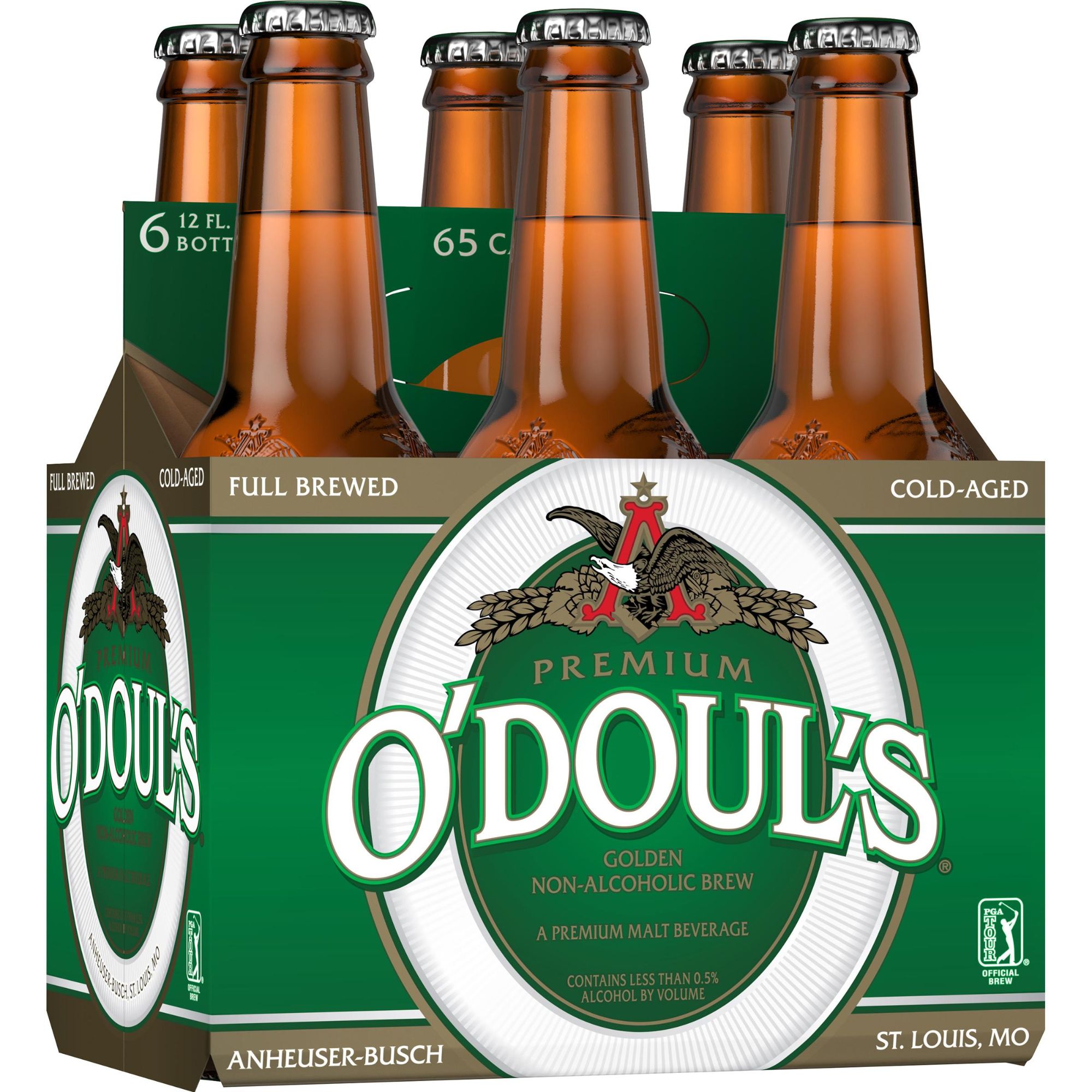 O'Doul's Non-Alcoholic Lager, 6-pack bottles