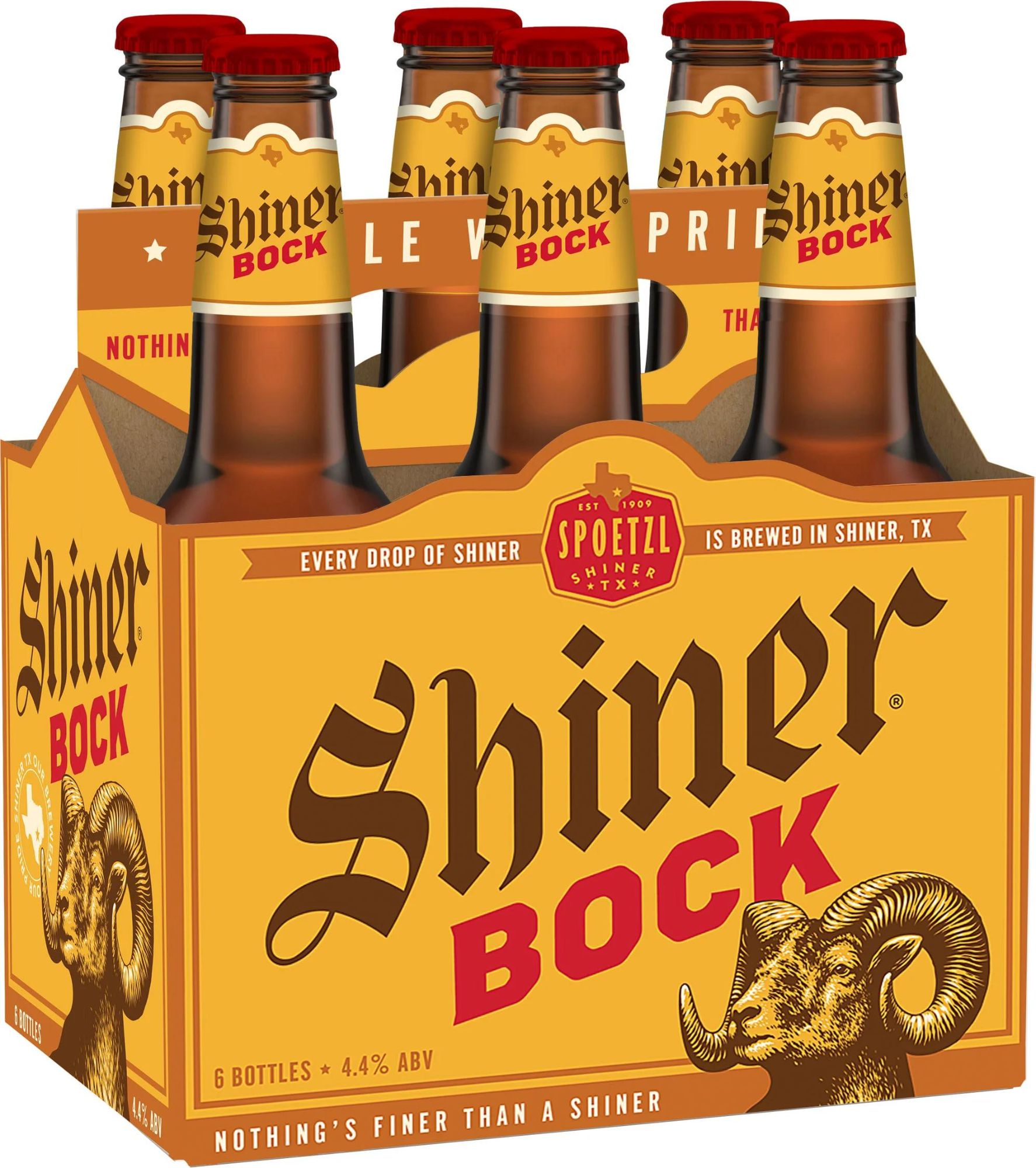 Shiner Bock, 6-pack bottles