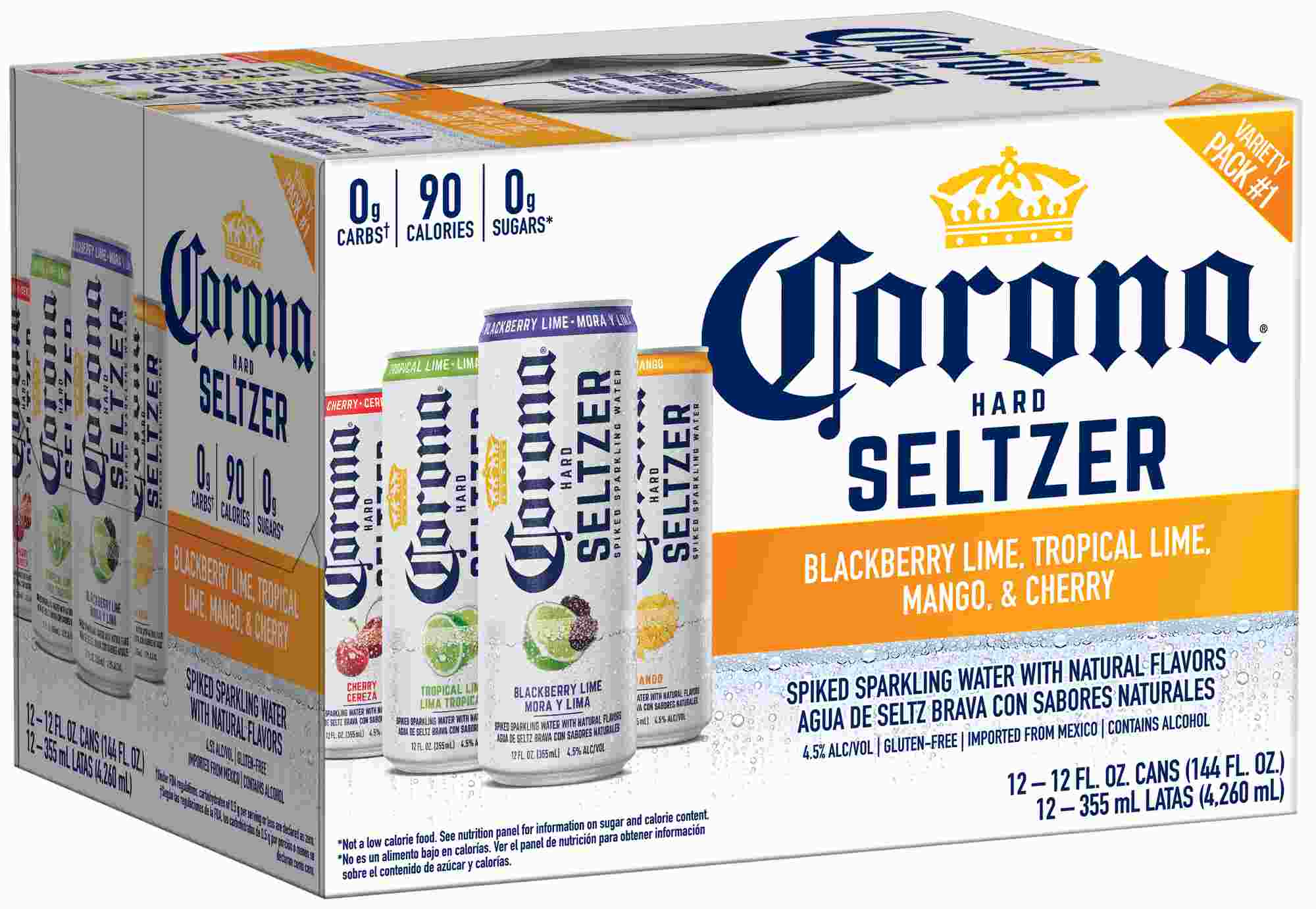 Corona Hard Seltzer Variety Pack, 12-pack cans
