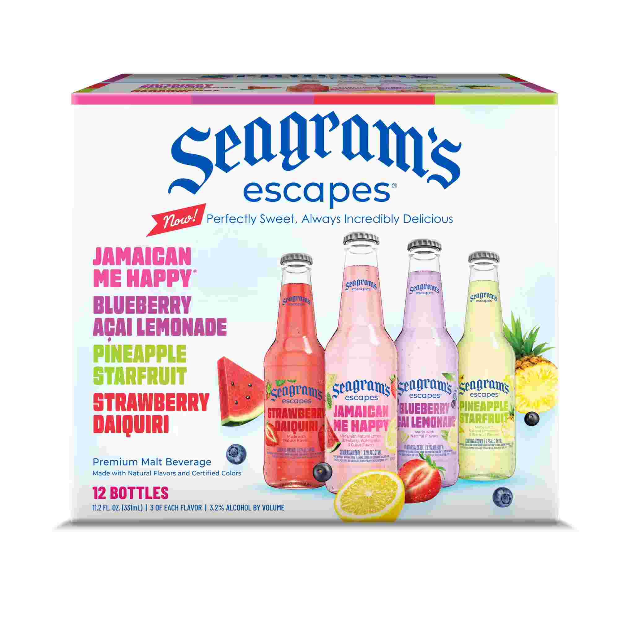 Seagram's Escapes Variety Pack, 12-pack bottles