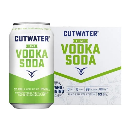 Cutwater Lime Vodka Soda, 4-pack cans